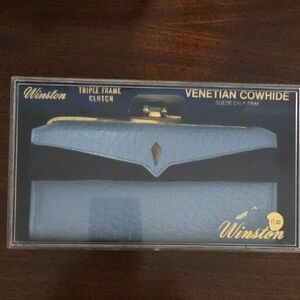 VINTAGE Winston Blue Triple Frame Clutch